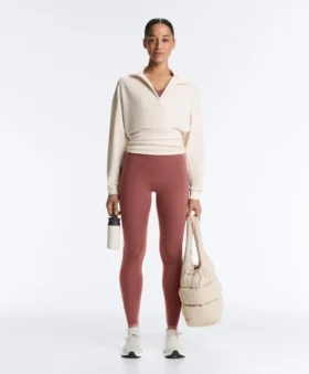 Felpa avvolgente con collo a polo in modal Soft Touch