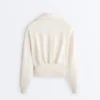 Felpa avvolgente con collo a polo in modal Soft Touch