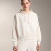 Felpa con cappuccio dal taglio squadrato in modal spazzolato Felpa con cappuccio dal taglio squadrato in modal spazzolato