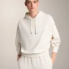 Felpa con cappuccio dal taglio squadrato in modal spazzolato Felpa con cappuccio dal taglio squadrato in modal spazzolato