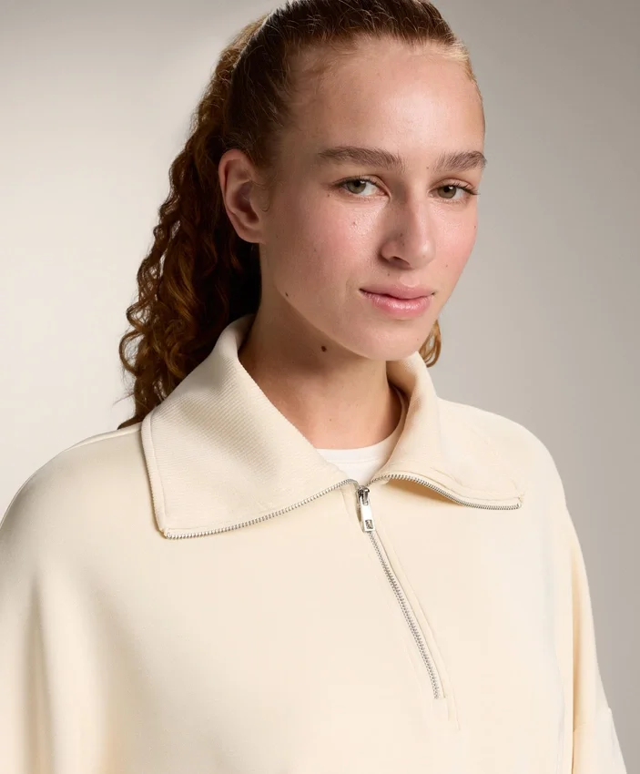 Felpa con mezza zip in modal Soft Touch Felpa con mezza zip in modal Soft Touch