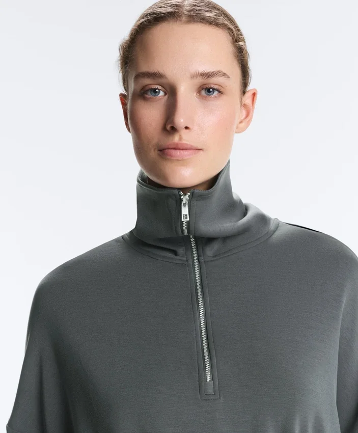 Felpa con mezza zip in modal Soft Touch Felpa con mezza zip in modal Soft Touch