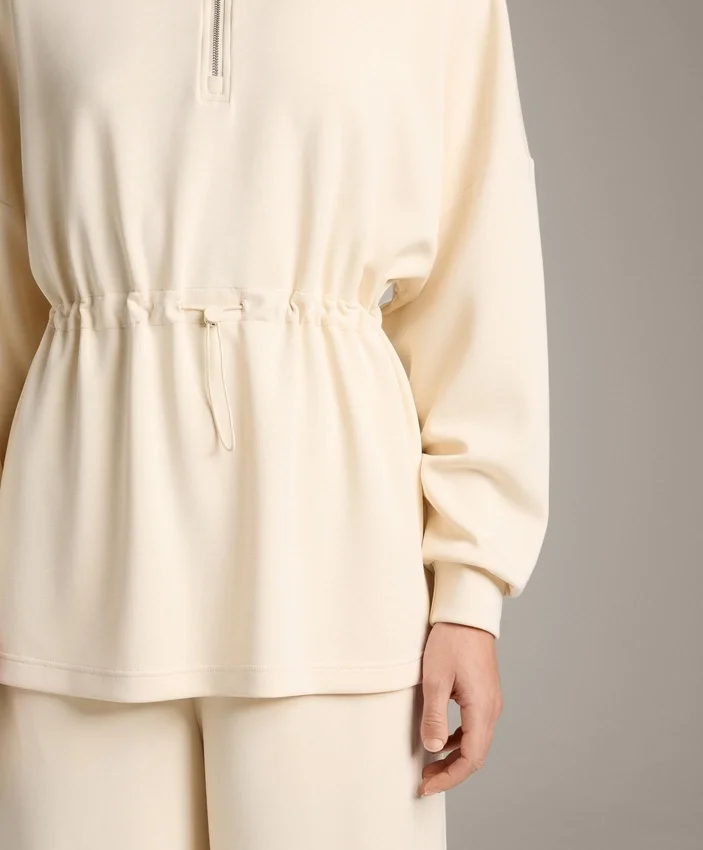 Felpa con mezza zip in modal Soft Touch Felpa con mezza zip in modal Soft Touch