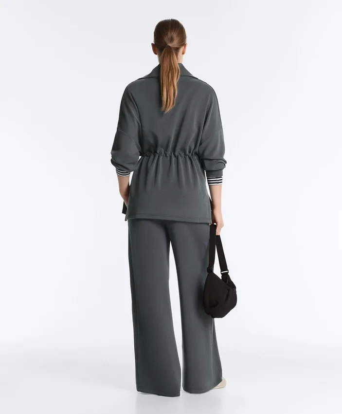 Felpa con mezza zip in modal Soft Touch Felpa con mezza zip in modal Soft Touch
