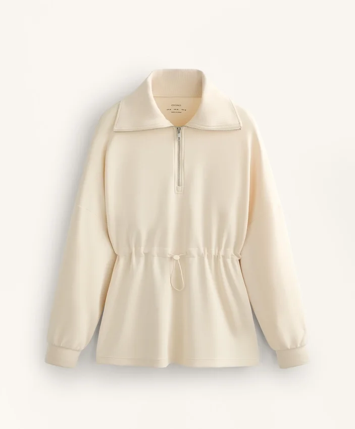Felpa con mezza zip in modal Soft Touch Felpa con mezza zip in modal Soft Touch