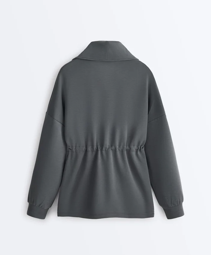 Felpa con mezza zip in modal Soft Touch Felpa con mezza zip in modal Soft Touch