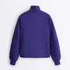 Felpa con mezza zip in modal spazzolato Felpa con mezza zip in modal spazzolato