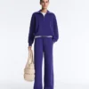 Felpa con mezza zip in modal spazzolato Felpa con mezza zip in modal spazzolato
