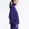 Felpa con mezza zip in modal spazzolato Felpa con mezza zip in modal spazzolato