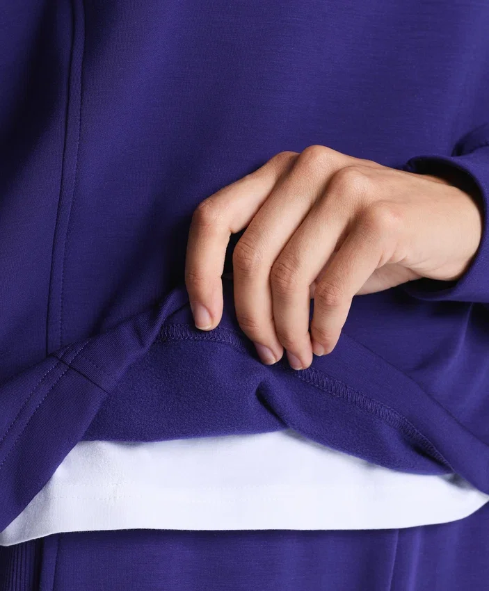 Felpa con mezza zip in modal spazzolato Felpa con mezza zip in modal spazzolato