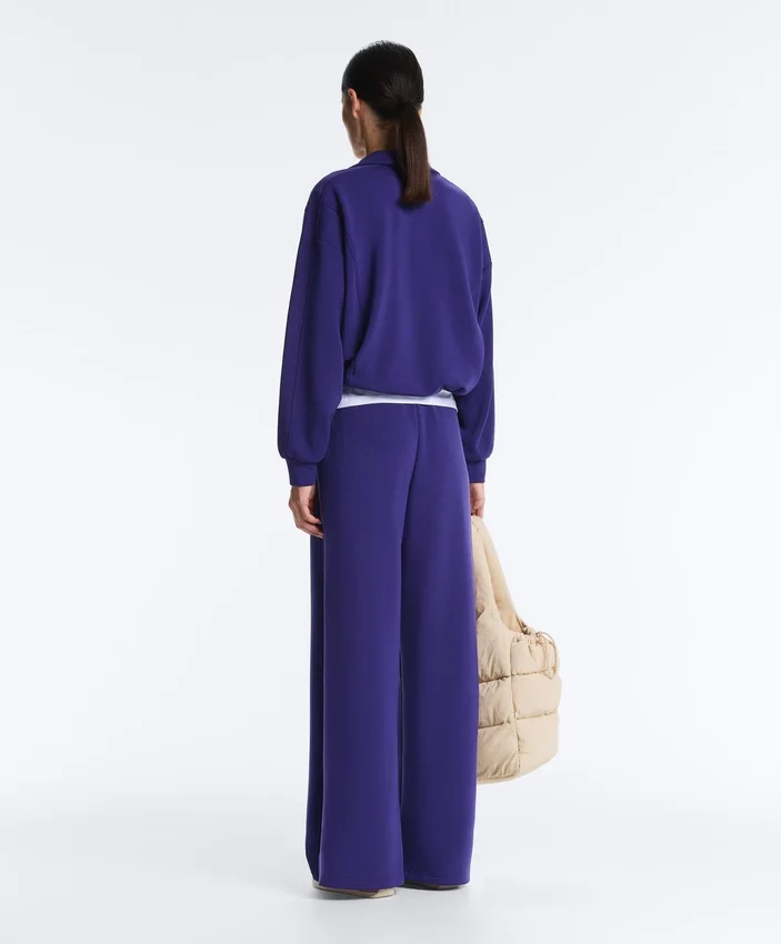 Felpa con mezza zip in modal spazzolato Felpa con mezza zip in modal spazzolato