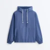 Felpa con mezza zip, tasca frontale, misto lyocell e 24% lino Felpa con mezza zip, tasca frontale, misto lyocell e 24% lino