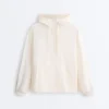 Felpa con mezza zip, tasca frontale, misto lyocell e 24% lino Felpa con mezza zip, tasca frontale, misto lyocell e 24% lino