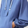 Felpa con mezza zip, tasca frontale, misto lyocell e 24% lino Felpa con mezza zip, tasca frontale, misto lyocell e 24% lino