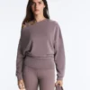 Felpa con scollo asimmetrico, vita regolabile e modal Soft Touch
