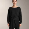 Felpa lunga in modal Soft Touch con dettaglio annodato