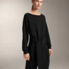 Felpa lunga in modal Soft Touch con dettaglio annodato