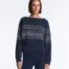 Felpa Soft Touch a righe marinare in modal