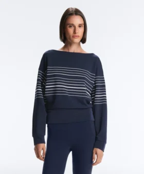 Felpa Soft Touch a righe marinare in modal