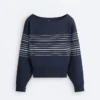 Felpa Soft Touch a righe marinare in modal