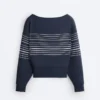 Felpa Soft Touch a righe marinare in modal