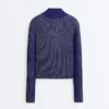 Giacca aderente in maglia a costine Giacca aderente in maglia a costine