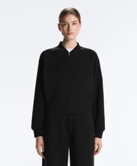 Giacca bomber a righe in modal Soft Touch