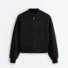Giacca bomber a righe in modal Soft Touch