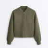 Giacca bomber a righe in modal Soft Touch