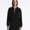 Giacca con bordino effetto neoprene