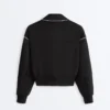 Giacca con bordino effetto neoprene