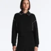 Giacca con bordino effetto neoprene