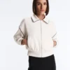 Giacca con bordino effetto neoprene