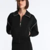 Giacca con bordino effetto neoprene