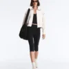 Giacca con bordino effetto neoprene