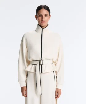 Giacca con bordino in modal Soft Touch