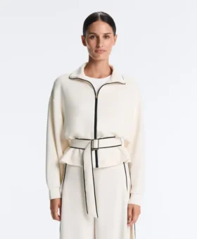 Giacca con bordino in modal Soft Touch