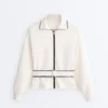 Giacca con bordino in modal Soft Touch