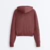 Giacca con cappuccio in maglia a costine