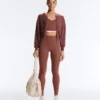 Giacca con cappuccio in maglia a costine
