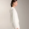 Giacca con cappuccio in maglia lavata