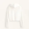Giacca con cappuccio in maglia lavata