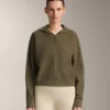 Giacca con cappuccio in maglia strutturata