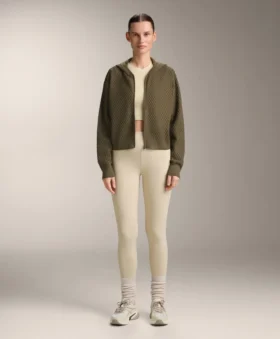 Giacca con cappuccio in maglia strutturata