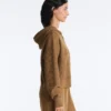 Giacca con cappuccio in maglia strutturata