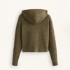 Giacca con cappuccio in maglia strutturata