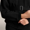 Giacca con cintura in modal spazzolato