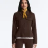 Giacca con peplo effetto neoprene e bordi a costine