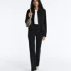 Giacca con peplo effetto neoprene e bordi a costine
