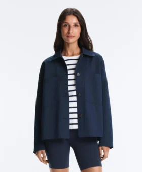Giacca con tasche in misto cotone